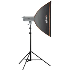 Walimex pro Softbox Orange Line 60 x 90 cm, Soft Box 360° drehbar, Lichtformer für Foto und Video, inkl. Diffusor ideal für Fotostudio