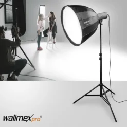 Walimex pro Softbox Studio Line Deep Rota QA90 - 700 x 900 x 900 mm - mit Quick Assemble System, Grid, Diffusoren und Tasche - inkl. Adapters für Elinchrom