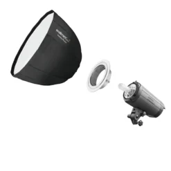 Walimex pro Softbox Studio Line Deep Rota QA90 - 700 x 900 x 900 mm - mit Quick Assemble System, Grid, Diffusoren und Tasche - inkl. Adapters für Elinchrom