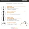 Walimex Pro Softbox 40 x 60 cm mit 35 W LED Set inkl. FT-8051 Lampenstativ bis 260 cm Höhe, Studioleuchte 5000 K Tageslicht plus Lichtstativ mit Federdämpfung