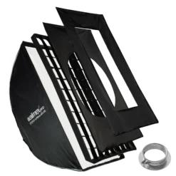 Walimex pro Studio Softbox 60x90cm + Profoto Adapter 15,2cm, 360°, Schirmfunktion, inkl. Grid, Masken, Bowens Adapter und Transporttasche, ideal für Produkt- und Peoplefotografie