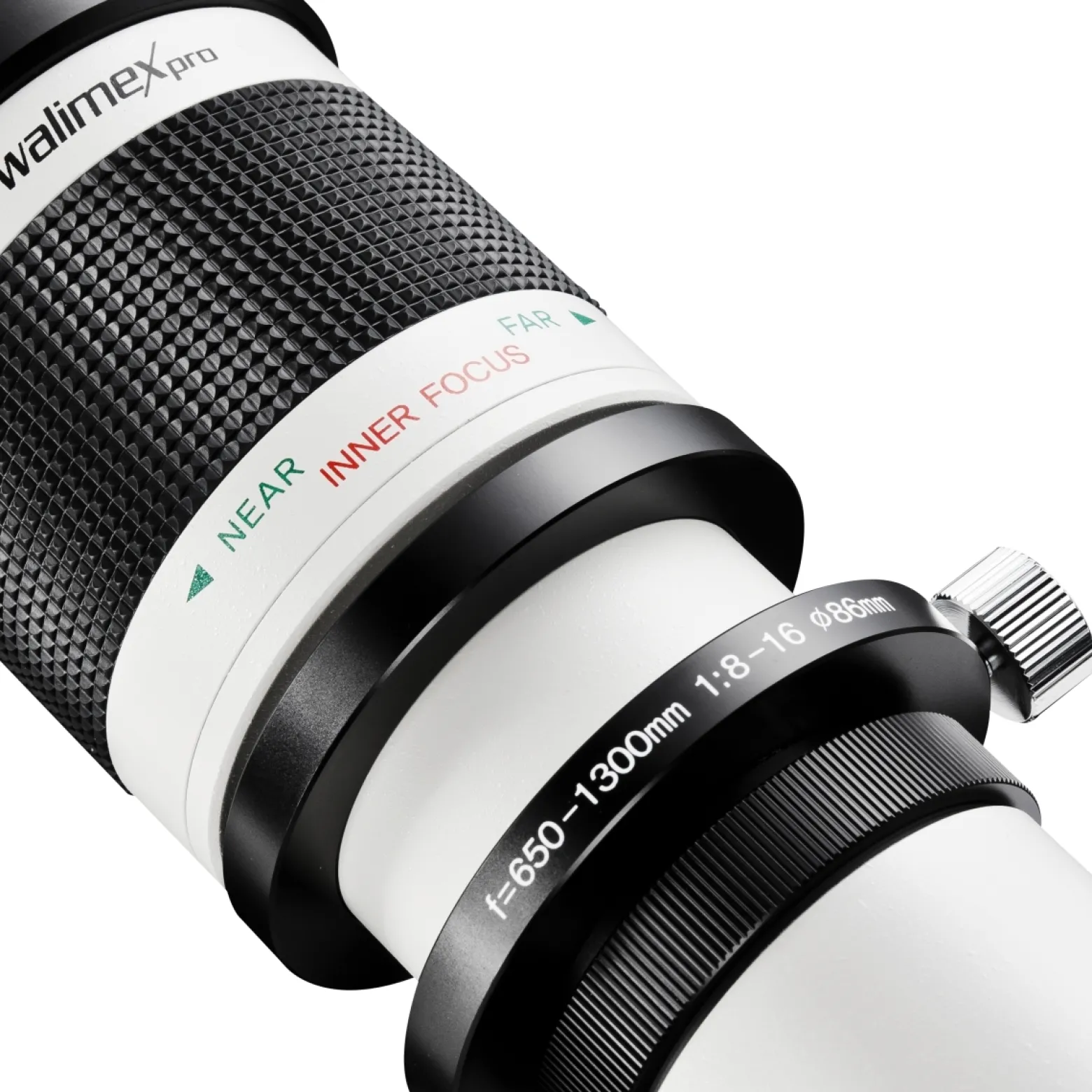 Walimex pro Teleobjektiv 650-1300mm 1:8-16 CSC kompatibel mit Nikon F – Manueller Fokus, Zoom-Teleobjektiv für Vollformat & APS-C Sensor – Ganzmetallfassung, inkl. Aufbewahrungstasche & Deckeln