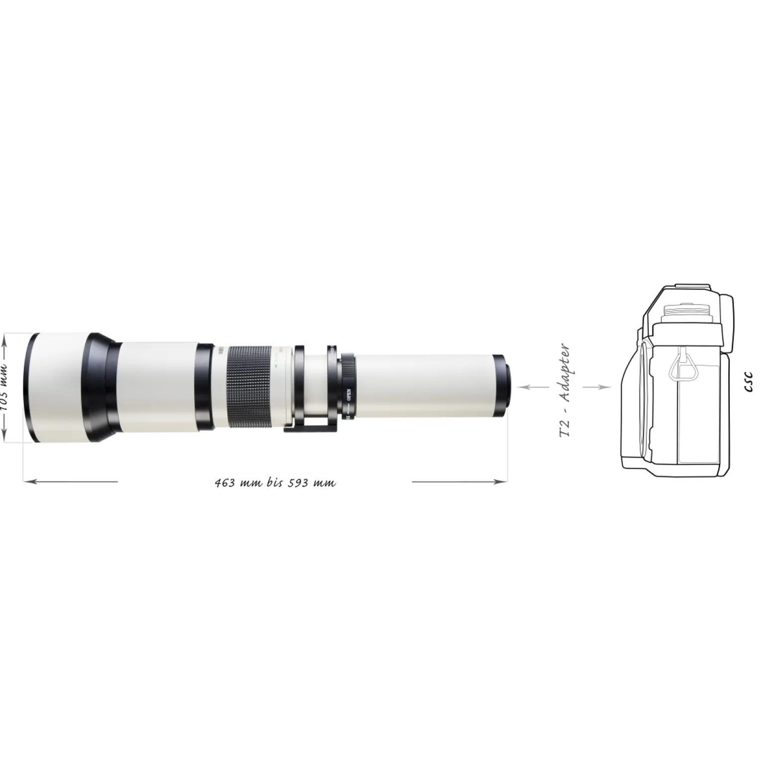 Walimex pro Teleobjektiv 650-1300mm 1:8-16 CSC kompatibel mit Nikon Z – Manueller Fokus, Zoom-Teleobjektiv für Vollformat & APS-C Sensor – Ganzmetallfassung, inkl. Aufbewahrungstasche & Deckeln