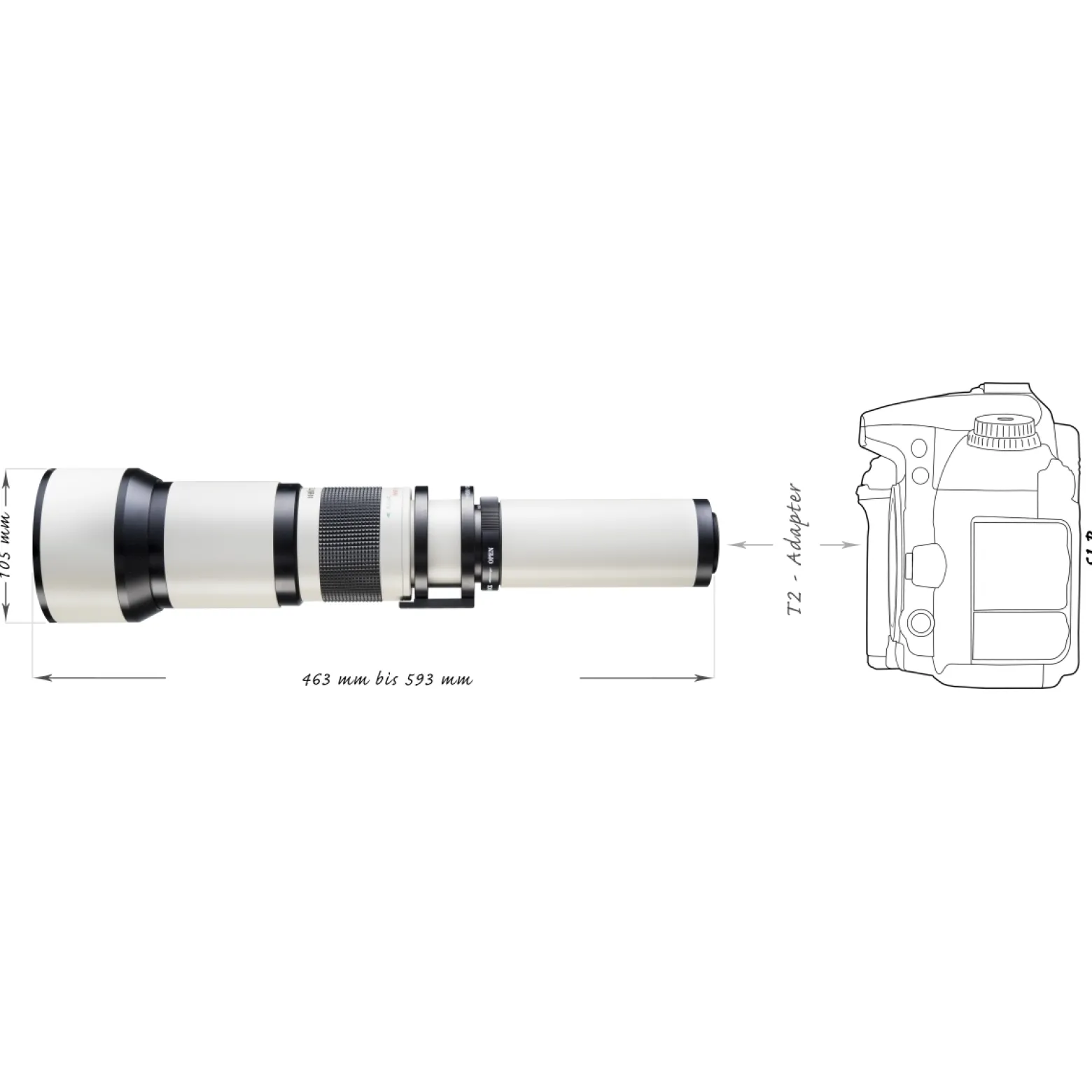 Walimex pro Teleobjektiv 650-1300mm 1:8-16 CSC kompatibel mit Nikon Z – Manueller Fokus, Zoom-Teleobjektiv für Vollformat & APS-C Sensor – Ganzmetallfassung, inkl. Aufbewahrungstasche & Deckeln