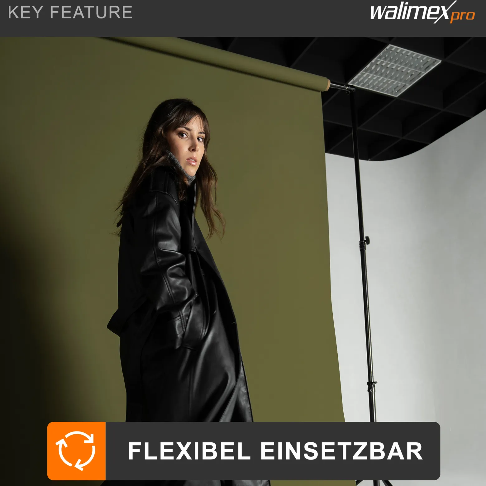 Walimex pro Teleskop Hintergrundstange 225-400 cm Länge bis 6 kg belastbar, Hintergrundsystem Teleskopstange für Fotohintergrund, ideal für Stoffhintergründe, für Fotostudio und Mobil