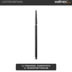 Walimex pro Tonangel MicPipe und Handstativ - 900 x 40 x 40 mm / max. Länge 3 m - mit 3/8