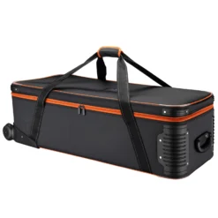 Walimex pro Trolley Studiotasche – Größe M – 960 x 510 x 290 mm – Großräumig & gepolstert – für Studioequipment, 2-in-1 Funktion mit kugelgelagerten Rollen – Stativtasch, Kameratasche