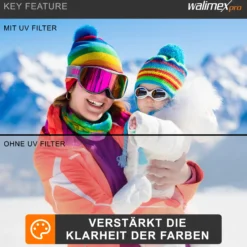 Walimex pro UV-Filter Slim MC 72mm - Schutz vor UV-Strahlen und Verschmutzung, Hochwertige Mehrschichtvergütung, mit äußerst dünner, gering auftragender Metallfassung, Inkl. Schutzhülle