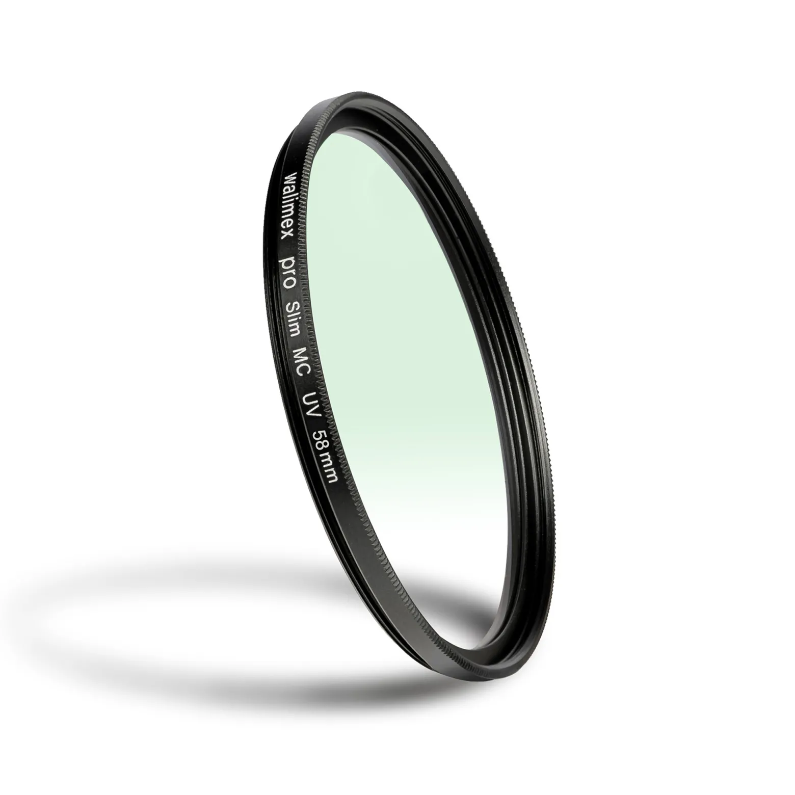 Walimex pro UV-Filter Slim MC 58mm - Schutz vor UV-Strahlen und Verschmutzung, Hochwertige Mehrschichtvergütung, mit äußerst dünner, gering auftragender Metallfassung, Inkl. Schutzhülle