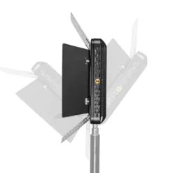 Walimex pro 2x LED 500 Versalight Daylight Flächenleuchte inkl. 2x Lampenstativ + 4x Akku, 32 W Videoleuchte, Tageslichtlampe mit 5600 K, Studioleuchte mit Fernbedienung