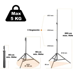 Walimex pro 2x LED 500 Versalight Daylight Flächenleuchte inkl. 2x Lampenstativ + 4x Akku, 32 W Videoleuchte, Tageslichtlampe mit 5600 K, Studioleuchte mit Fernbedienung