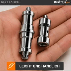 Walimex Set 4x Spigot Gewinde Adapter 3/8 Zoll bis 1/4 Zoll und 4x Spigot Gewinde Adapter 3/8 Zoll auf 1/4 Zoll– Gewindeadapter für Kamera Zubehör und Stativ – Fotostudio Fotoshootings Fotografie