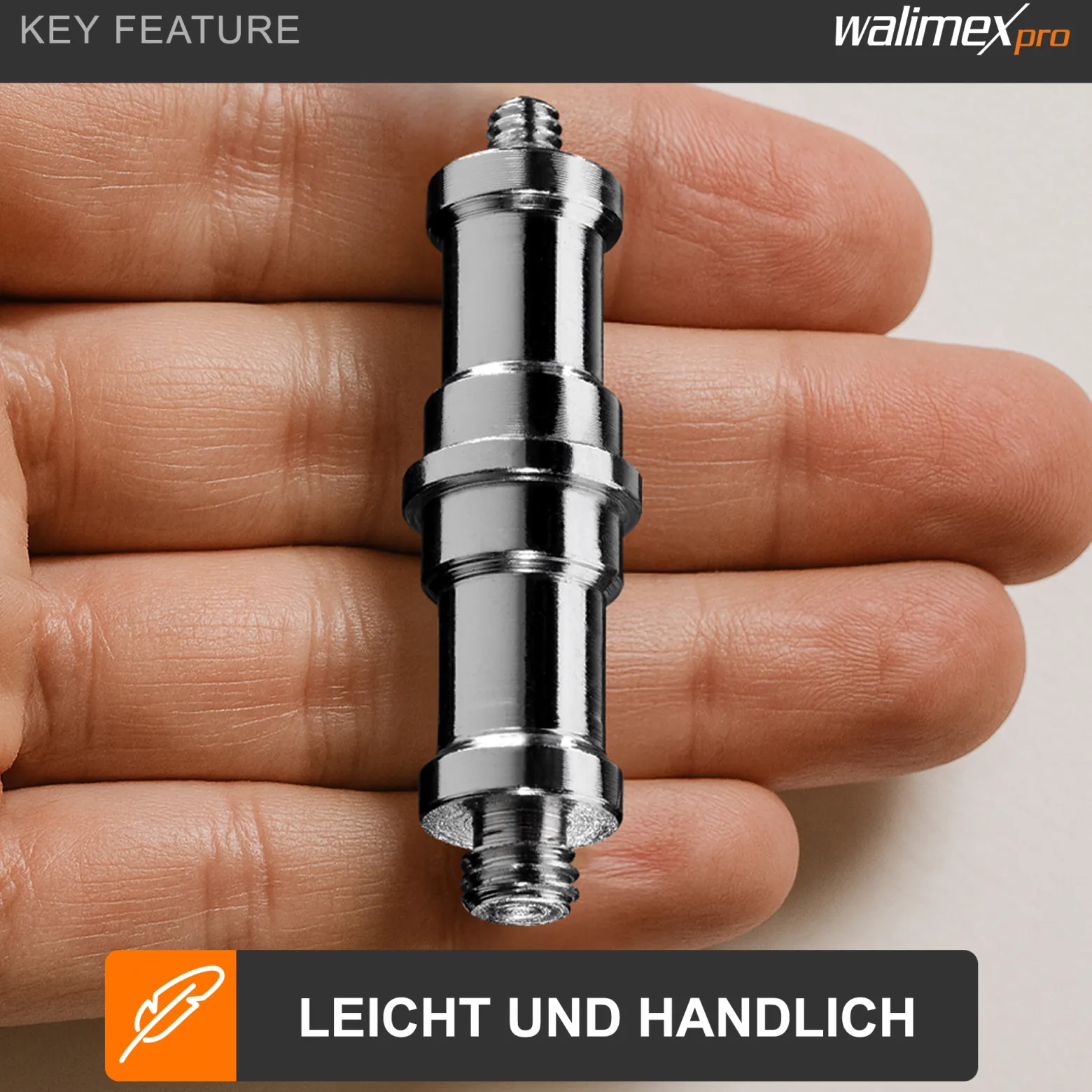 Walimex Set 3x Spigot Gewinde Adapter 3/8 Zoll und 1/4 Zoll – Gewindeadapter für Kamera Zubehör und Stativ – Fotostudio Fotoshootings Fotografie