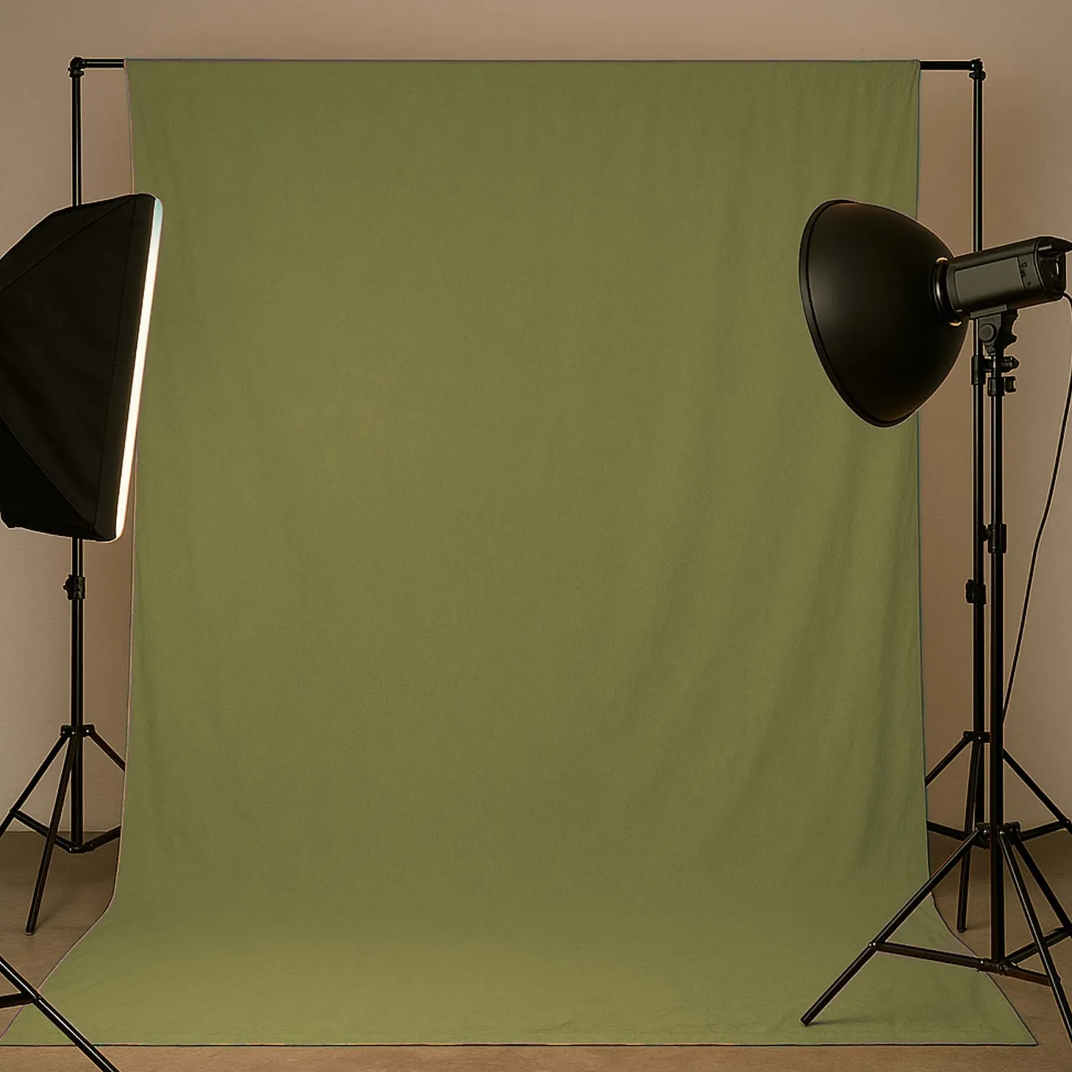 Walimex Stoffhintergrund Kaktus 2,85 x 6 m Stoffstärke ca. 140 g/m², Fotohintergrund aus Baumwolle, waschbar für Atelier und Studio