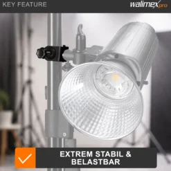 Walimex Studioklemme 110 x 100 x 45 mm mit 5/8 Spigot 1/4
