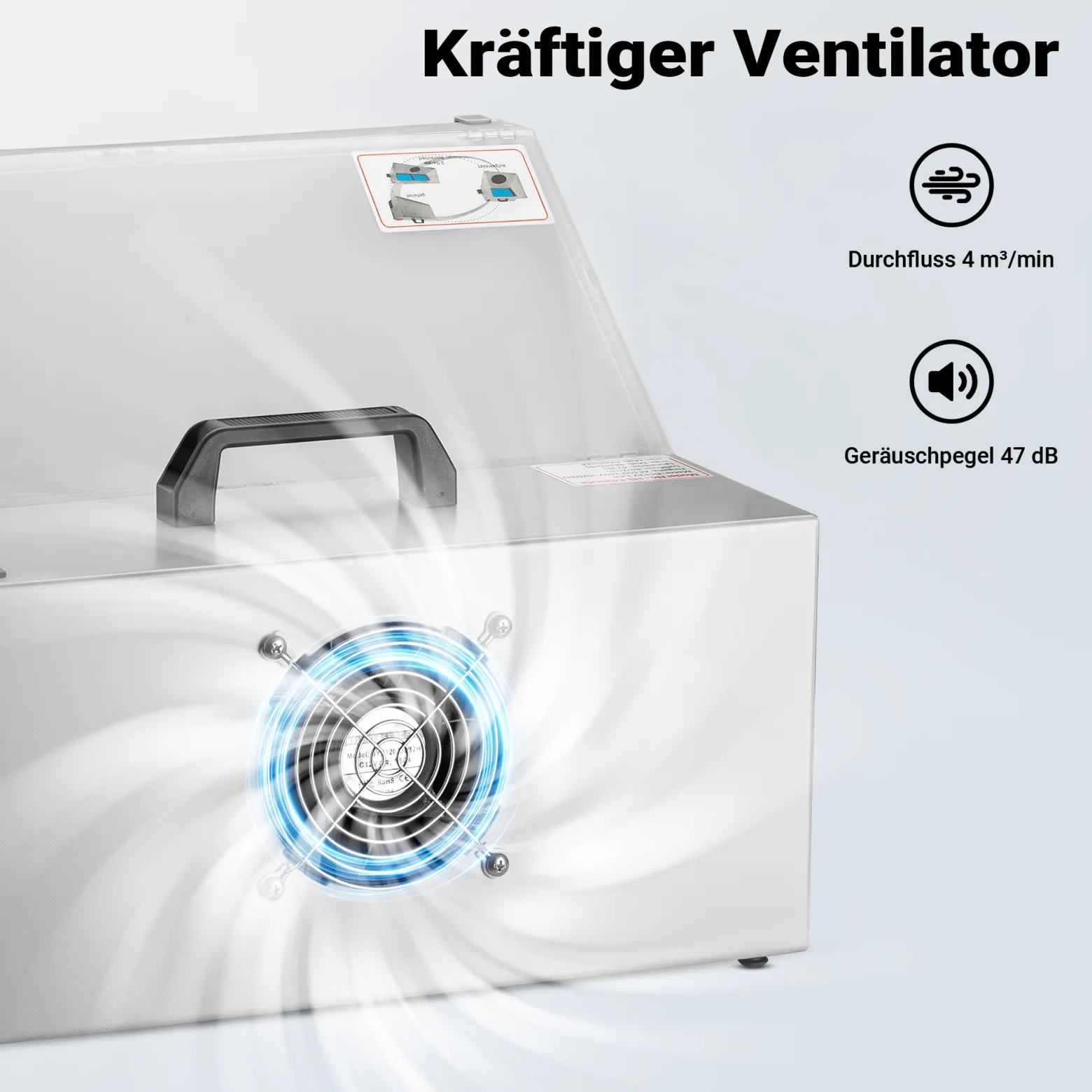 Wiltec Airbrush Absauganlage 4 m³/min, nur 47 dB, zur Absaugung von Farbe Farbnebel Sprühnebel, Filter erweiterbar,hochwertige Lackierkabine für Airbrush-Arbeiten