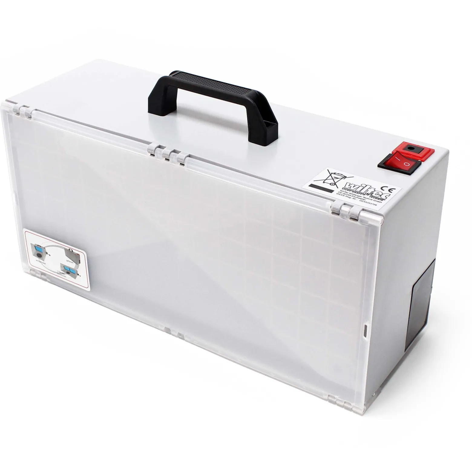 Wiltec Airbrush Absauganlage 3 m³/min, nur 52 dB, zur Absaugung von Farbe Farbnebel Sprühnebel, Filter erweiterbar, hochwertige Lackierkabine für Airbrush-Arbeiten