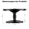 Wiltec Airbrush Drehscheibe 19 x 19 x 12,7 cm, Drehteller für Airbrush Design höhenverstellbar, Lackierständer für Modellbau, ideal als Airbrush Zubehör & Lackierbedarf