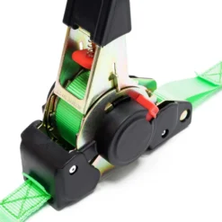 Wiltec Automatik Zurrgurt 320 daN Zuglast 3,5m x 25mm PES Spanngurt mit S-Haken selbstaufrollend, ideal für Autotransport