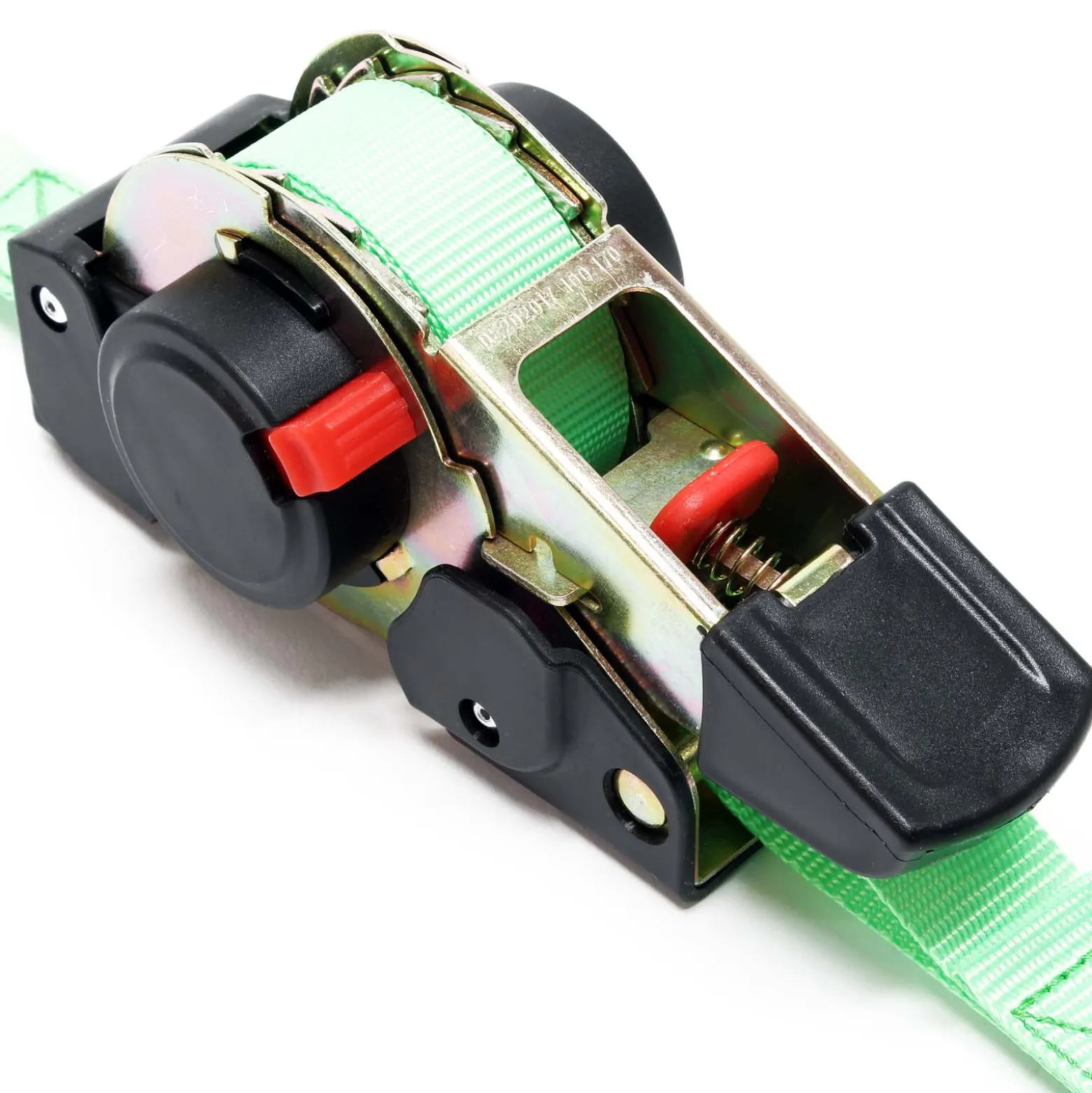 Wiltec Automatik Zurrgurt 320 daN Zuglast 3,5m x 25mm PES Spanngurt mit S-Haken selbstaufrollend, ideal für Autotransport