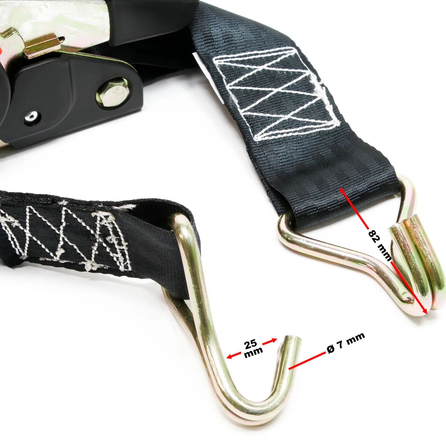 Wiltec Automatik Zurrgurt 750 daN Zuglast 1,8m x 50mm PES selbstaufrollender Spanngurt mit Haken, ideal für Autotransport