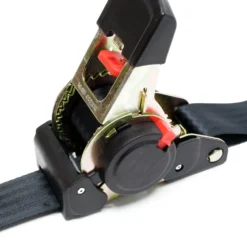 Wiltec Automatik Zurrgurt 4er Set 750 daN Zuglast 1,8m x 50mm PES Spanngurt mit Spitzhaken selbstaufrollend, ideal für Autotransport