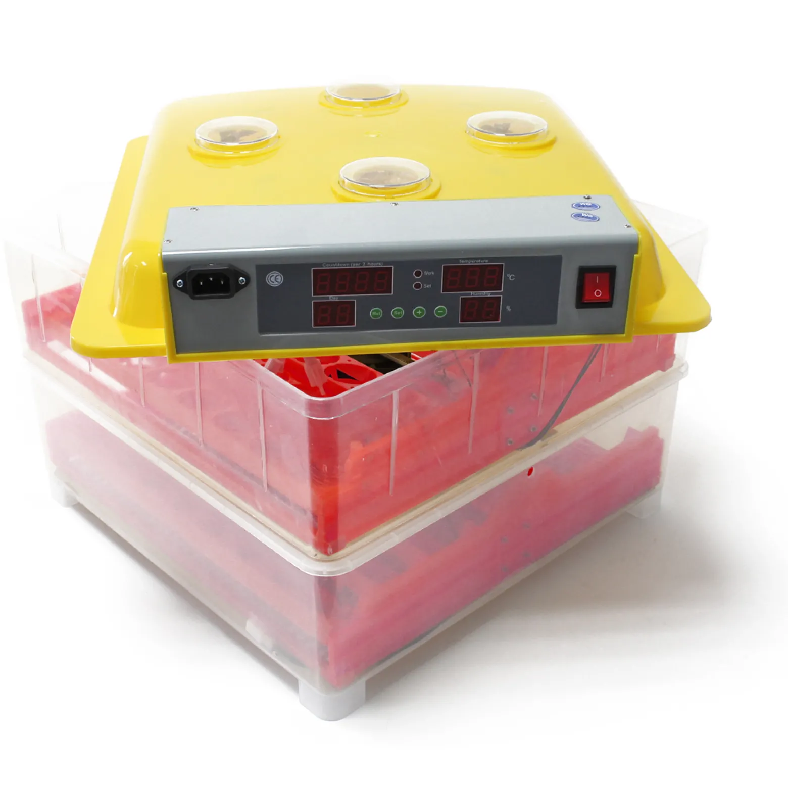 Wiltec Automatische Brutmaschine für 72 Eier, Inkubator mit vollautomatischem Wendesystem, Brutautomat mit Temperatursteuerung und Feuchtigskeitsregulierung, Brutkasten zum Eier ausbrüten
