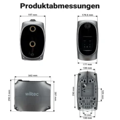 Wiltec automatische Magnetkreiselpumpe 450 W, Magnetpumpe mit 30 m Förderhöhe, Kreiselpumpe für Haus und Garten
