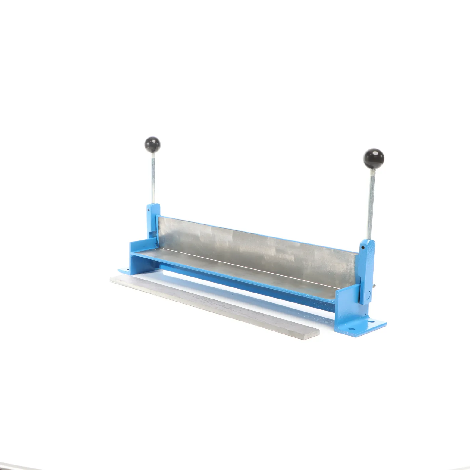 Wiltec Blechbiegemaschine 460 mm (18") Blechlänge, max. 90° Biegewinkel, Abkantbank zum Blech Abkanten aus Gusseisen in Blau und Grau