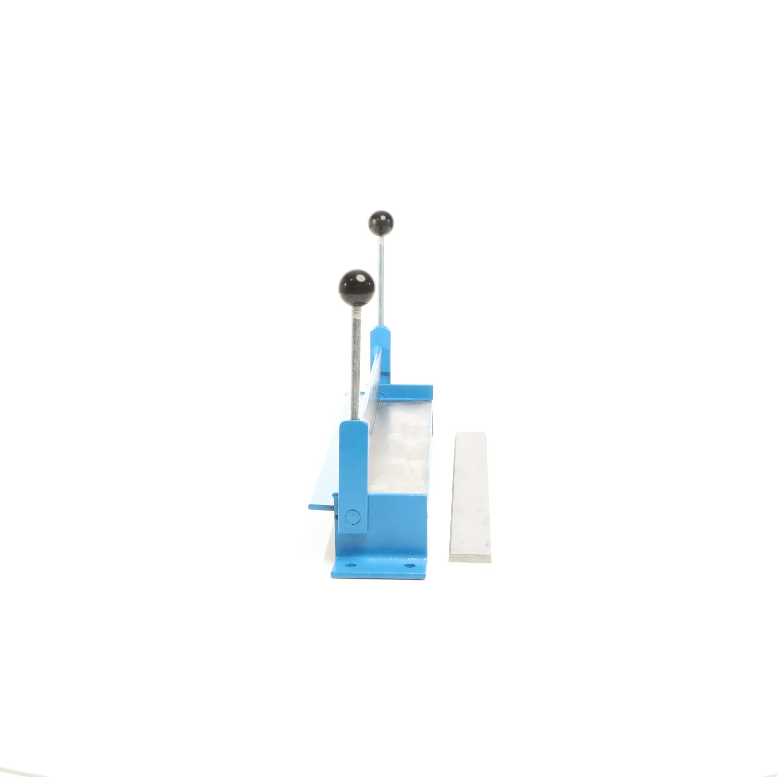 Wiltec Blechbiegemaschine 460 mm (18") Blechlänge, max. 90° Biegewinkel, Abkantbank zum Blech Abkanten aus Gusseisen in Blau und Grau
