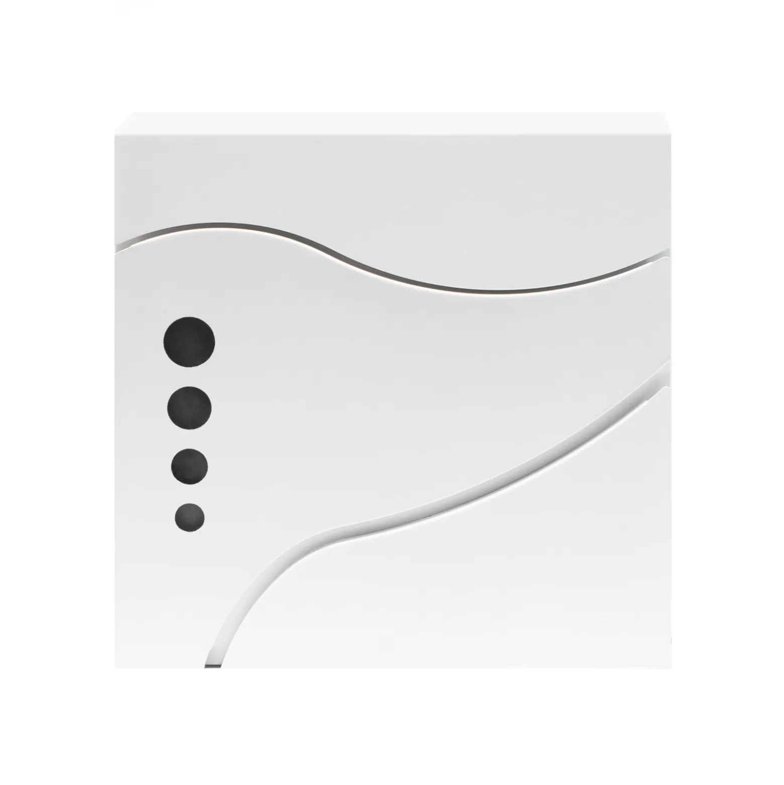 Wiltec Designer Briefkasten V31 weiß 370 x 105 x 370 mm, Wandbriefkasten mit Schloss, Sichtfenstern und Zeitungsrolle, Postkasten aus pulverbeschichtetem Stahl