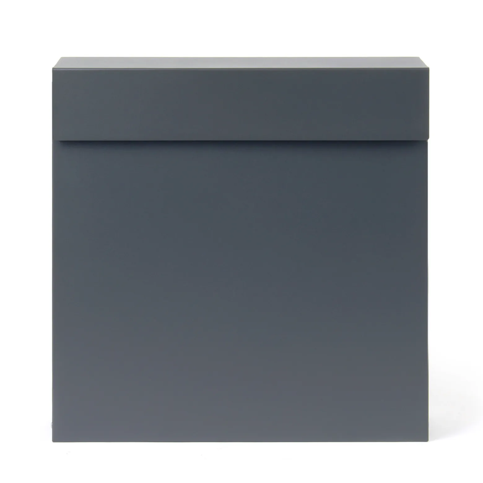 Wiltec Designer Briefkasten V49 anthrazit 370 x 105 x 370 mm, Wandbriefkasten mit Schloss und Zeitungsrolle, Postkasten aus pulverbeschichtetem Stahl