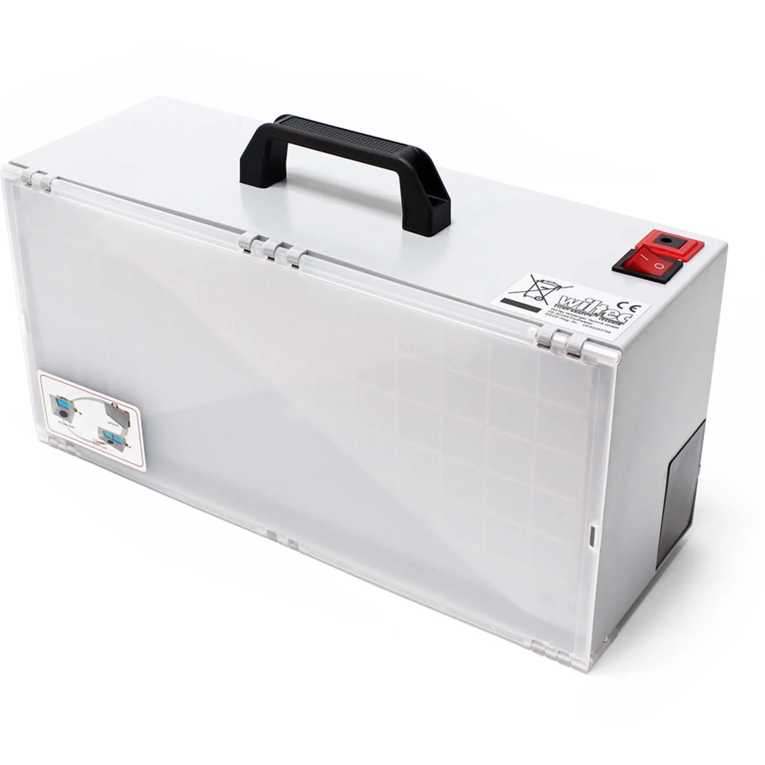 Wiltec Doppel Airbrush Absauganlage 8 m³/min, nur 52 dB, zur Absaugung von Farbe Farbnebel Sprühnebel, Filter erweiterbar, hochwertige Lackierkabine für Airbrush-Arbeiten
