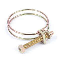 Wiltec Drahtschlauchschelle W1 40-45mm 2,2mm M6x40 aus verzinktem Stahl Schlauchschelle für Schlauchtüllen, Gewinde- und Rohrenden