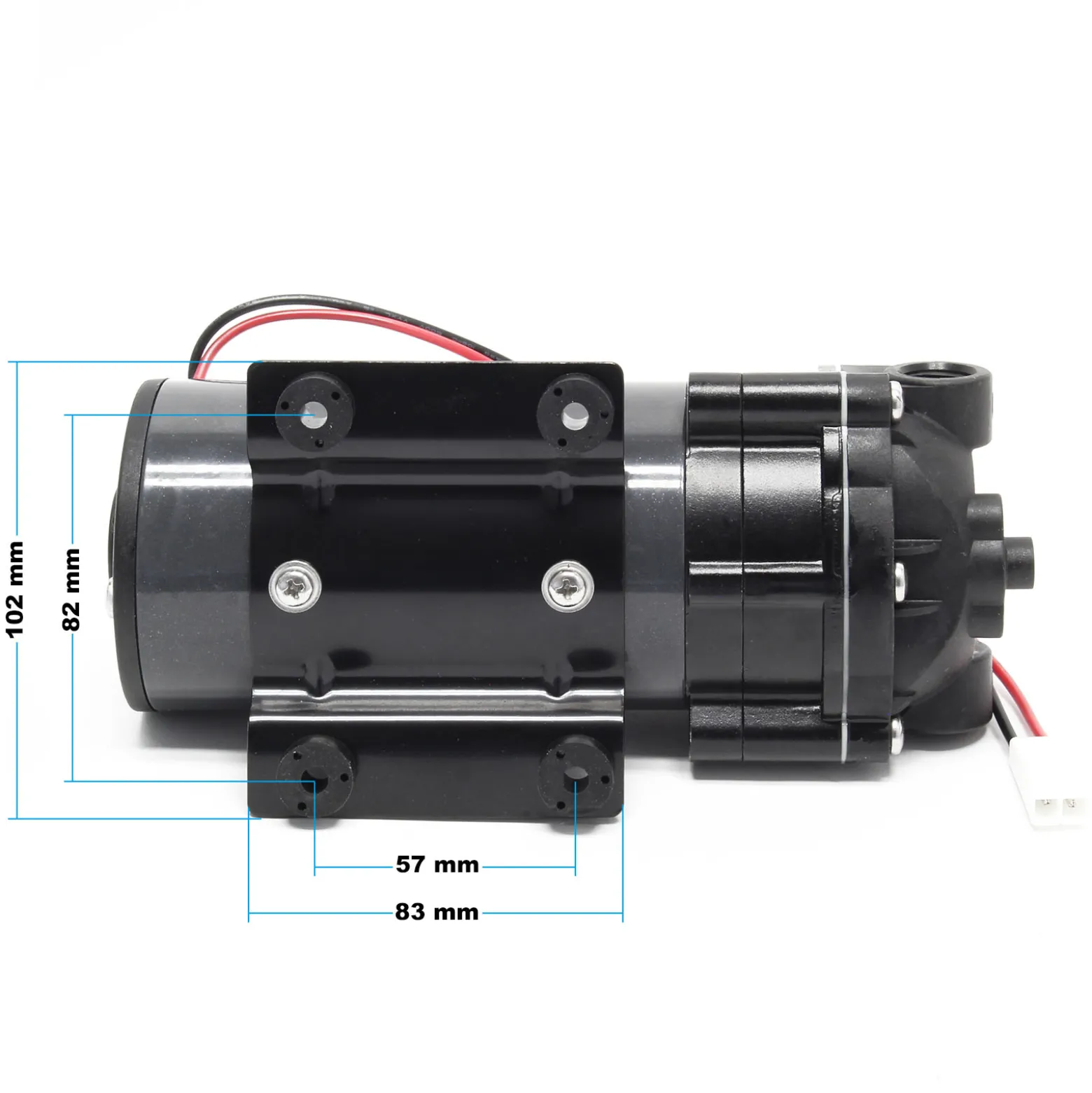 Wiltec Druckerhöhungspumpe 600 GPD (2300 l), Booster Pumpe 108 W für Umkehrosmoseanlage, Wasser Eingangsdruck 2 bar auf Ausgangsdruck 5 bar