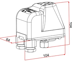 Wiltec Druckschalter SK-9 230V 1-phasig, Druckwächter mit Trockenlaufschutz für Hauswasserwerke und Pumpen, zuverlässige Pumpensteuerung