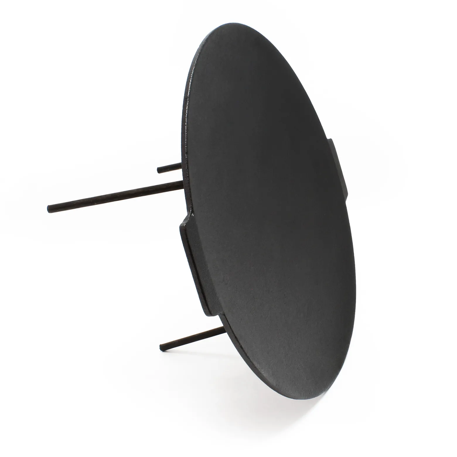 Wiltec Dutch Oven Grillplatte rund Ø44cm Höhe 35cm, Grillaufsatz mit 3 Beinen, Gusseisen mit Antihafteffekt
