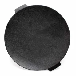 Wiltec Dutch Oven Grillplatte rund Ø44cm Höhe 35cm, Grillaufsatz mit 3 Beinen, Gusseisen mit Antihafteffekt