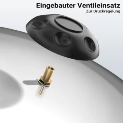 Wiltec Edelstahl Ausdehnungsgefäß 50 Liter, horizontaler Membrankessel für Hauswasserwerke und Druckerhöhungsanlagen mit EPDM Membran
