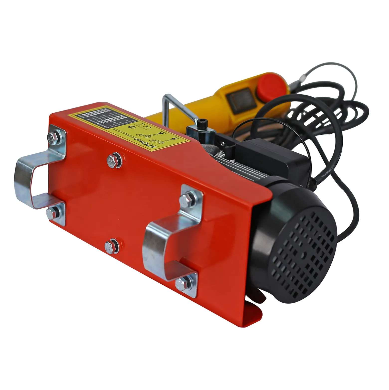 Wiltec Elektrische Seilwinde 540W bis 125/250kg, Motorwinde mit Seilzug 12/6m und Einhandbedienung, Elektroseilwinde