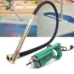 Wiltec Elektro Einhand Betonrüttler 800 W, Betonverdichter mit Ø 35 mm Rüttelflasche mit 200 cm Schlauchlänge, Flaschenrüttler mit flexibler Welle
