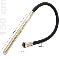 Wiltec Elektro Einhand Betonrüttler 800 W, Betonverdichter mit Ø 35 mm Rüttelflasche mit 150 cm Schlauchlänge, Flaschenrüttler mit flexibler Welle