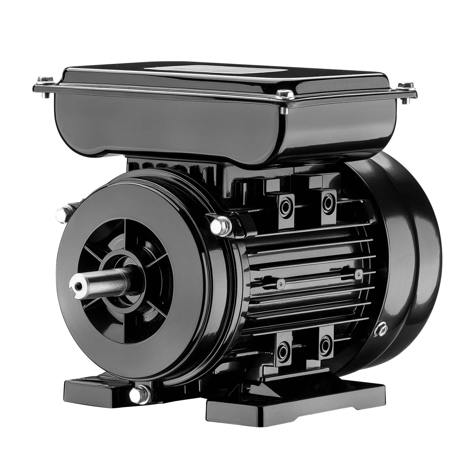 Wiltec Elektromotor 1-phasig, Elektro Motor 4-polig 0,55 kW, Einphasen Wechselstrommotor 1400 U/min, Induktionsmotor Aluminium, kompakter Motor