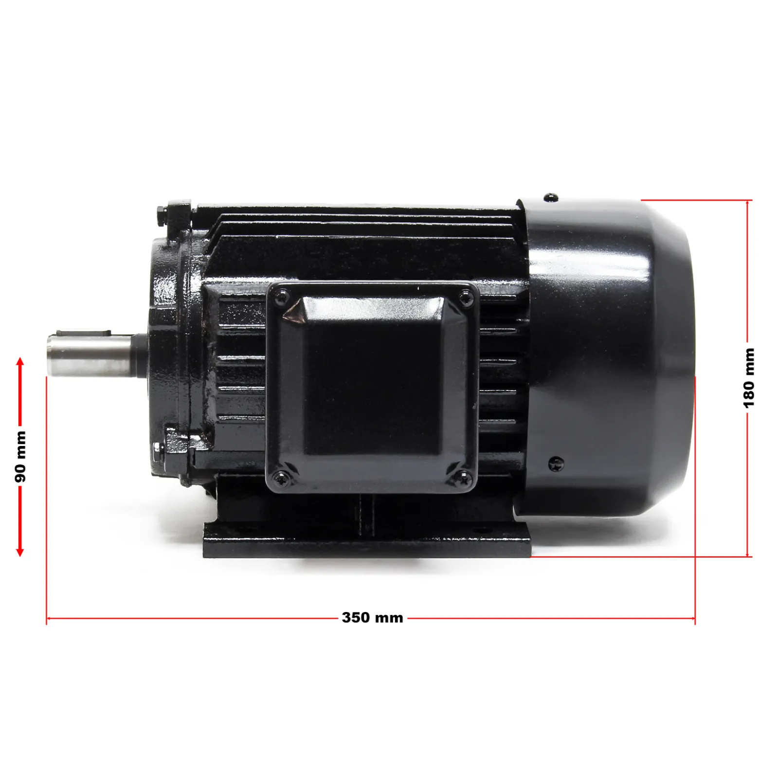 Wiltec Elektromotor 400 V 2,2 kW (3 PS) 3-phasig 2-polig E-Motor in Bauform B3 2830 U/min mit Aluminiumwicklung, Drehstrommotor