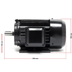 Wiltec Elektromotor 400 V 1,5 kW (2 PS) 3-phasig 2-polig E-Motor in Bauform B3 2830 U/min mit Aluminiumwicklung, Drehstrommotor