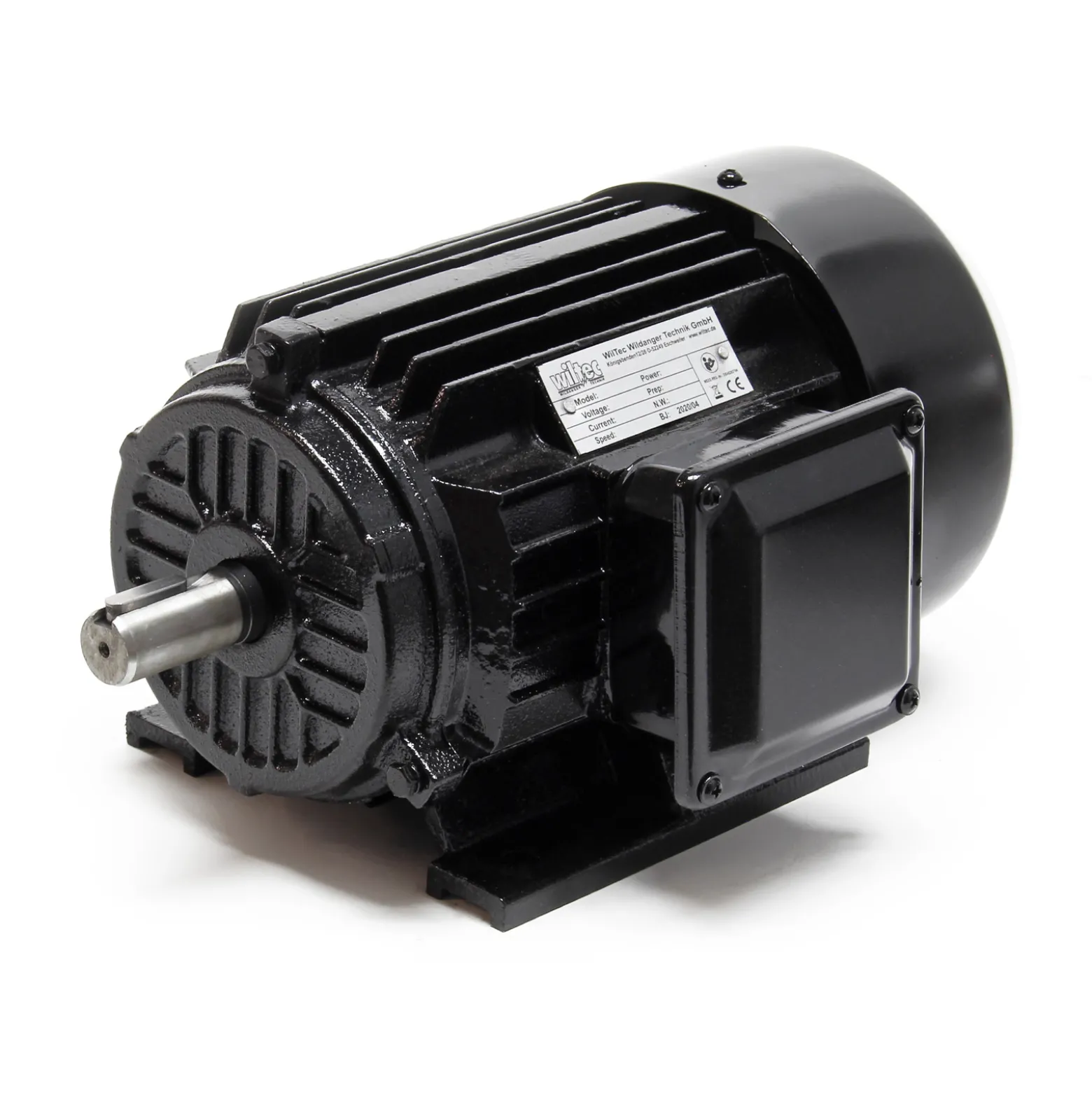 Wiltec Elektromotor 400 V 1,5 kW (2 PS) 3-phasig 2-polig E-Motor in Bauform B3 2830 U/min mit Aluminiumwicklung, Drehstrommotor