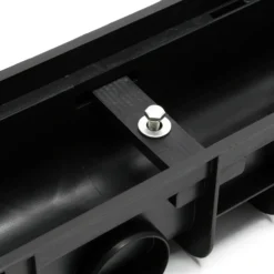 Wiltec Entwässerungsrinne 2x 1 m mit Abdeckrost aus Gusseisen – 25 t Traglast – Ablaufrinne für Abwasser und Regenwasser – Abwasserrinne