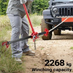 Wiltec Farm Jack – Profi-Klemm-Set, 60‘‘ Wagenheber bis 3000 kg und max. 135 cm Hubhöhe mit obere Klemme