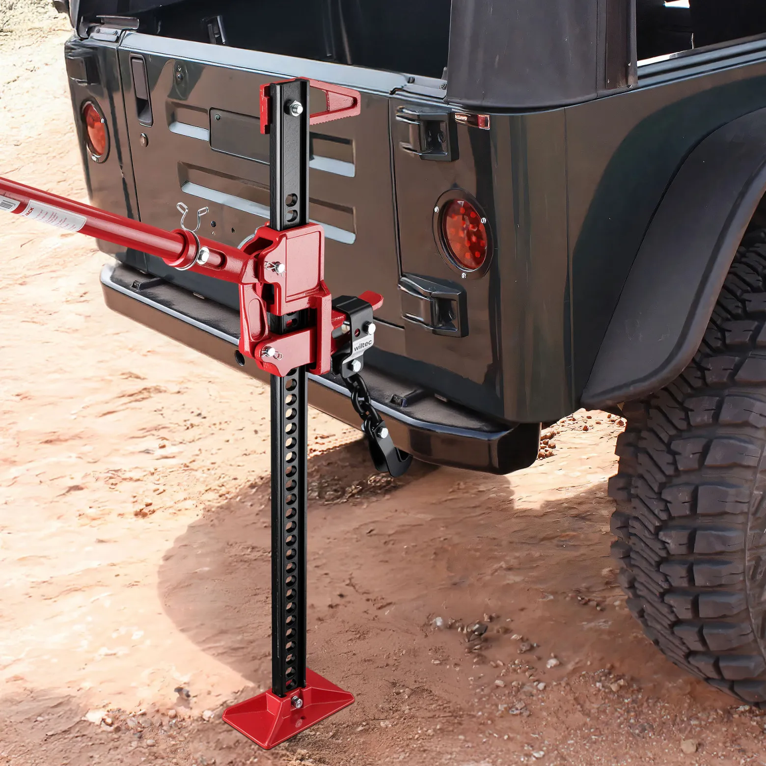 Wiltec Farm Jack Stoßstangenadapter bis 1361 kg, Wagenheberadapter für Stoßstange, Farm Jack Zubehör Stahl, Wagenheber Adapter für schnelles Anheben