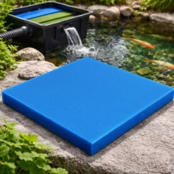 Wiltec Filtermatte Schaumstoff 50 x 50 x 10 cm mittlere Porung 20 ppi für Teichfilter Aquarienfilter Aquarium Filter Außenfilter Wasser
